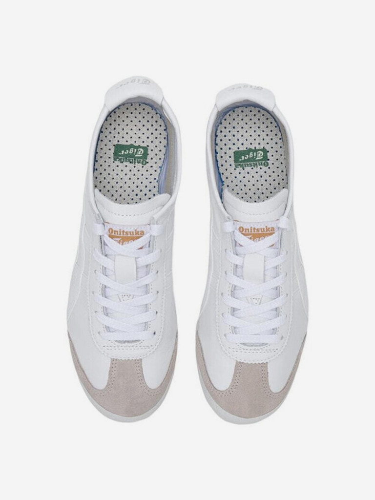 Onitsuka Tiger MEXICO 66 Anti-Slip Wear-Resistant Low-Top Casual Shoes Unisex White Brown