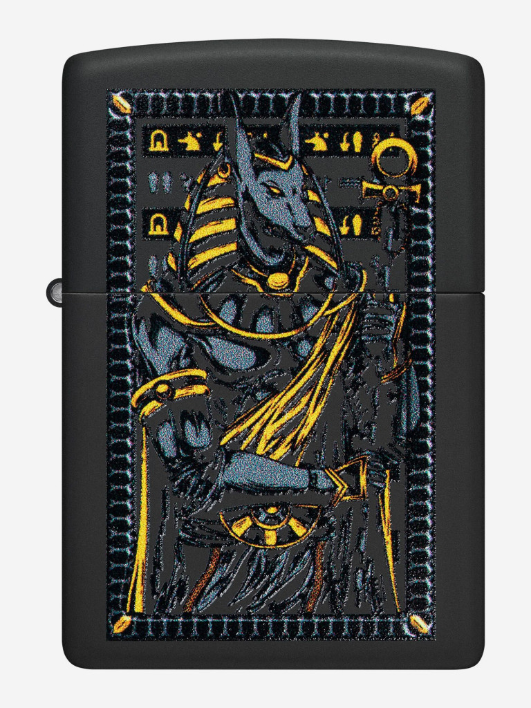 Зажигалка бензиновая ветроустойчивая Zippo Anubis Black Matte