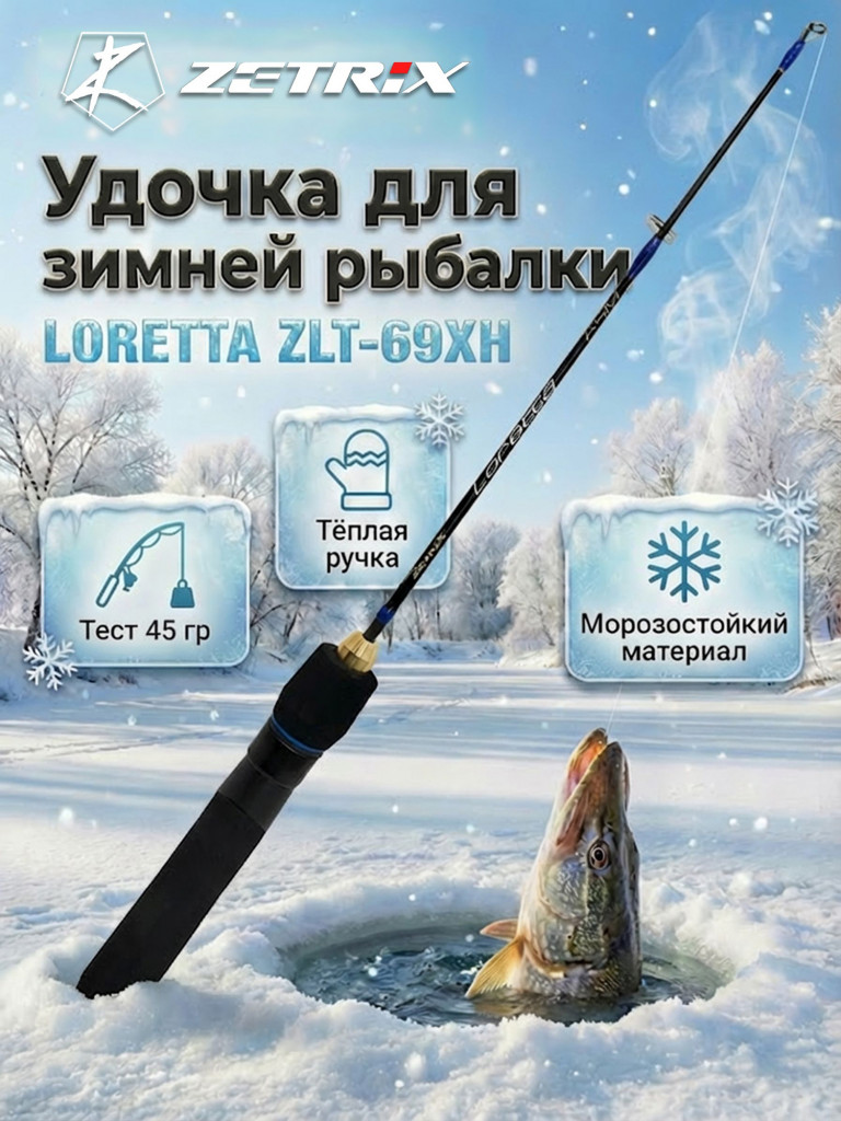 Удильник зимний Zetrix LORETTA ZLT-69XH (69см) до гр 45