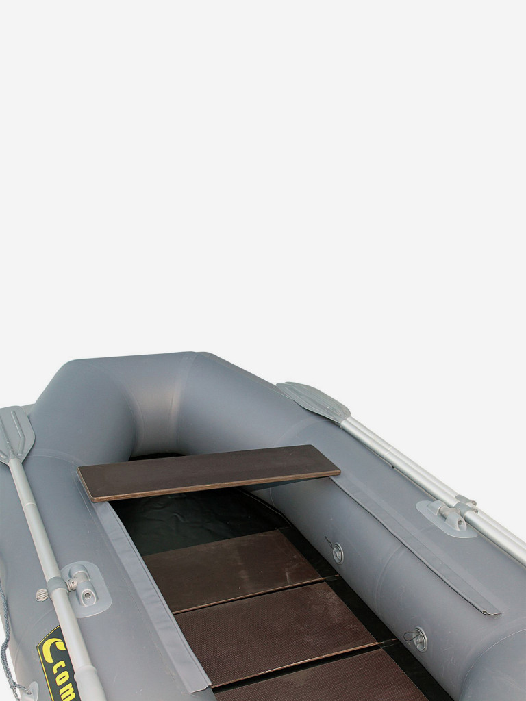Лодка ПВХ "Компакт-240N"- ФС фанерная слань (серый цвет) упаковка-мешок оксфорд