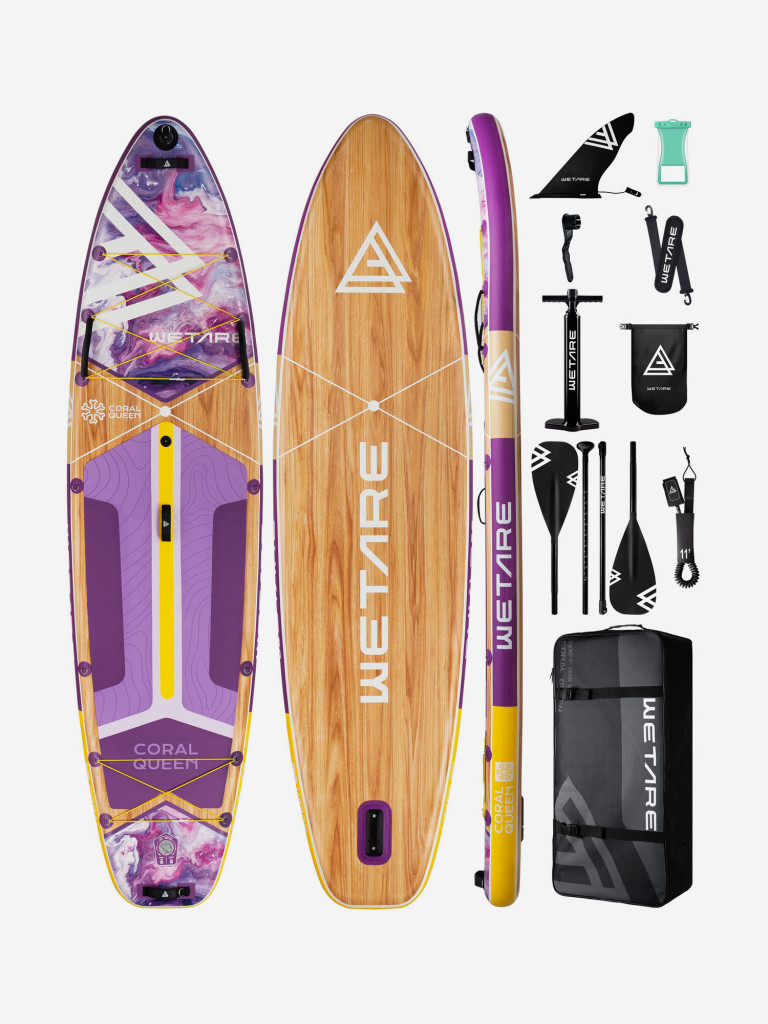 Надувная двухслойная SUP-доска WETARE Coral Queen PURPLE 11'6" 350*88*15 см, сапборд