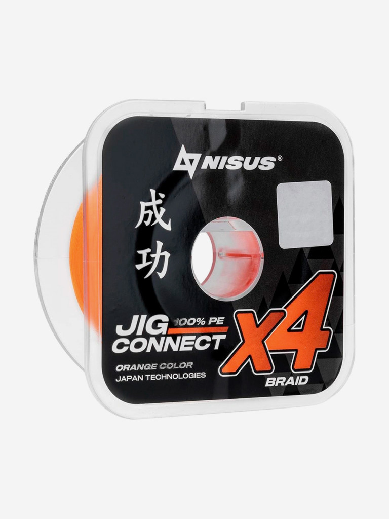 Шнур плетеный для рыбалки NISUS JIG CONNECT X4 PE, 150м, 0,12мм, 4,4кг, оранжевый