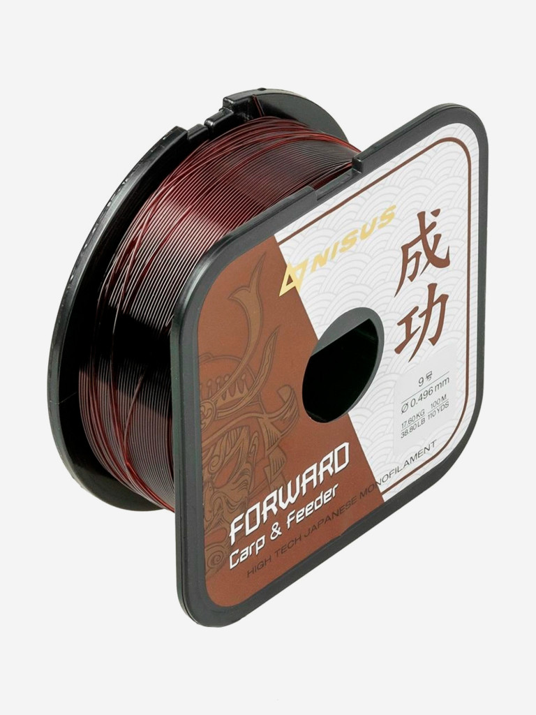 Леска для рыбалки Nisus FORWARD Carp&Feeder Nylon 0,496мм, 100м, 17,6кг, темно-коричневый