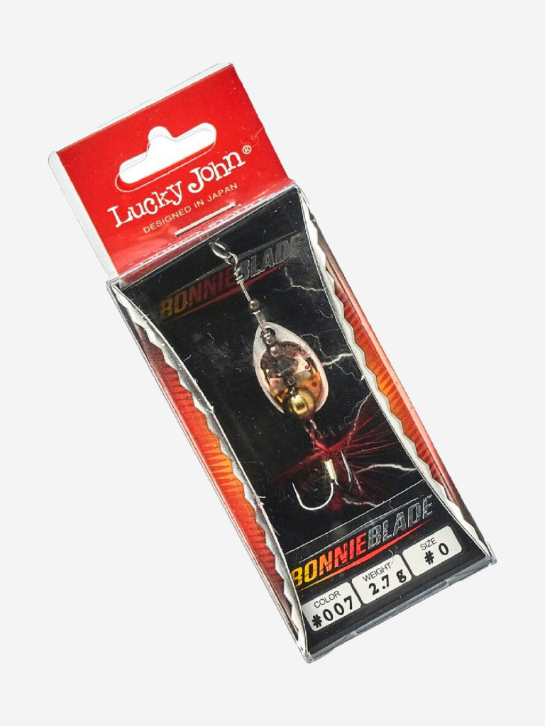 Блесна вращающаяся Lucky John BONNIE BLADE 0, вертушка LJBB00-007 в блистере, вес 2,7 г