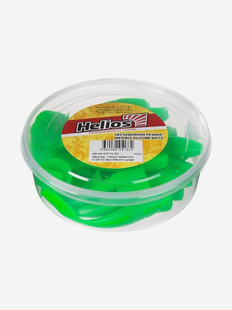 Мягкая приманка Helios Kasandra, 4"29/10,9 см, Electric green, 20 штук (HS-34-007-N-20)