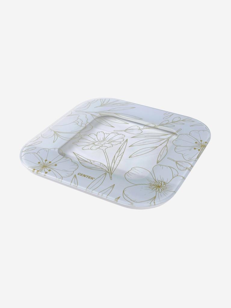 Весы напольные Centek CT-2440 LED FLOWER электронные шаг 0,1кг/фунт, LCD 65x28, размер 28х28см