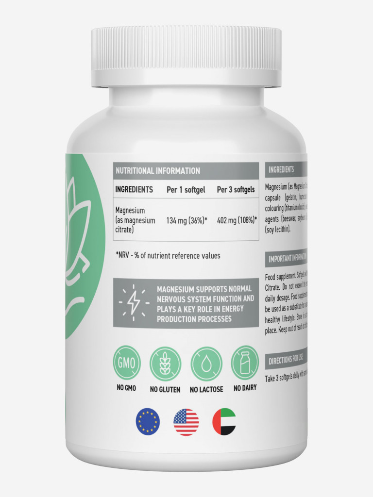 Цитрат магния Ultrasupps, 60 капсул