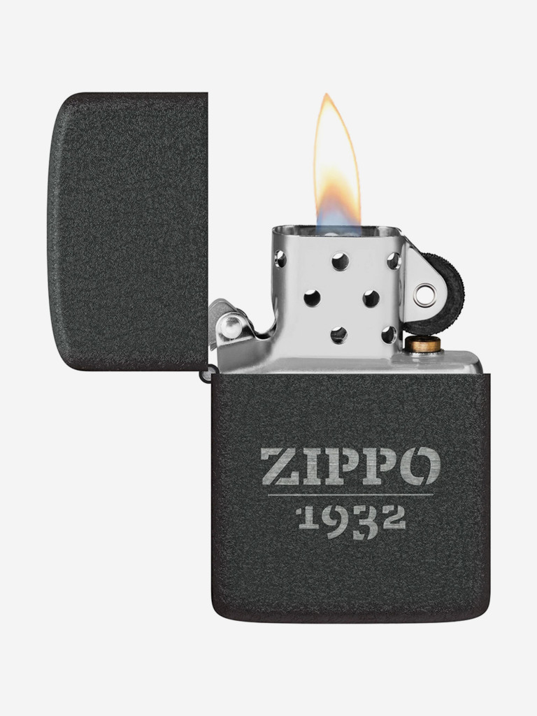 Зажигалка бензиновая ветроустойчивая Zippo 1941 Replica, Black Crackle