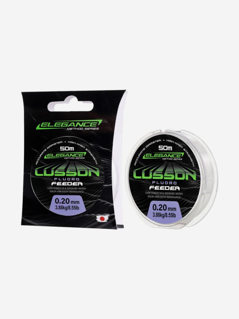 ELEGANCE METHOD Леска флюорокарбон Lusson Fluorocarbon 50м 0.20мм 3.88кг