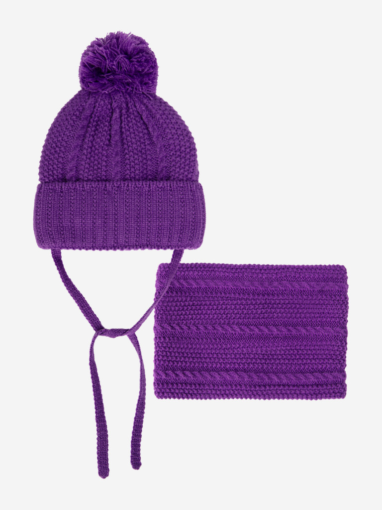 Комплект для девочки: шапка, снуд PlayToday