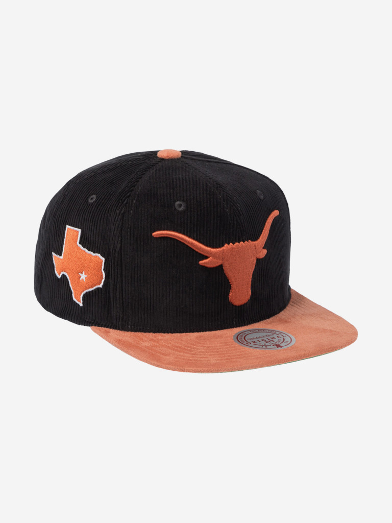 Бейсболка с прямым козырьком MITCHELL NESS HS10401-UTABLCK University Of Texas At Austin NCAA (черный)