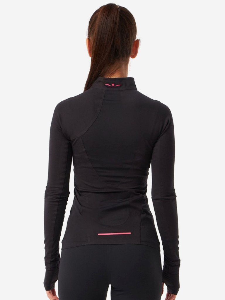 Лонгслив с мембранной вставкой женский UGLOW, черный розовый