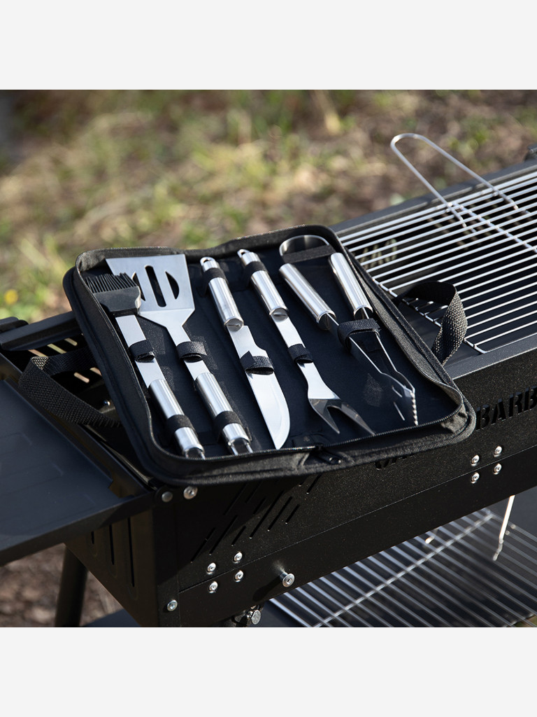 GRILLBOOM Набор для гриля 5 в 1, нерж. сталь 420/410, в защитном чехле