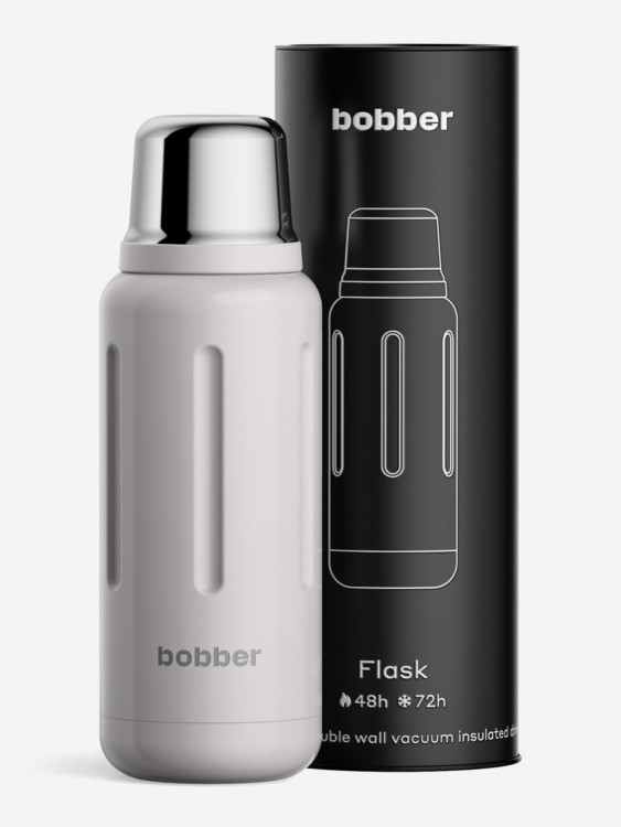Термос вакуумный для напитков BOBBER Flask 770 мл, тепло до 36 часов, серый