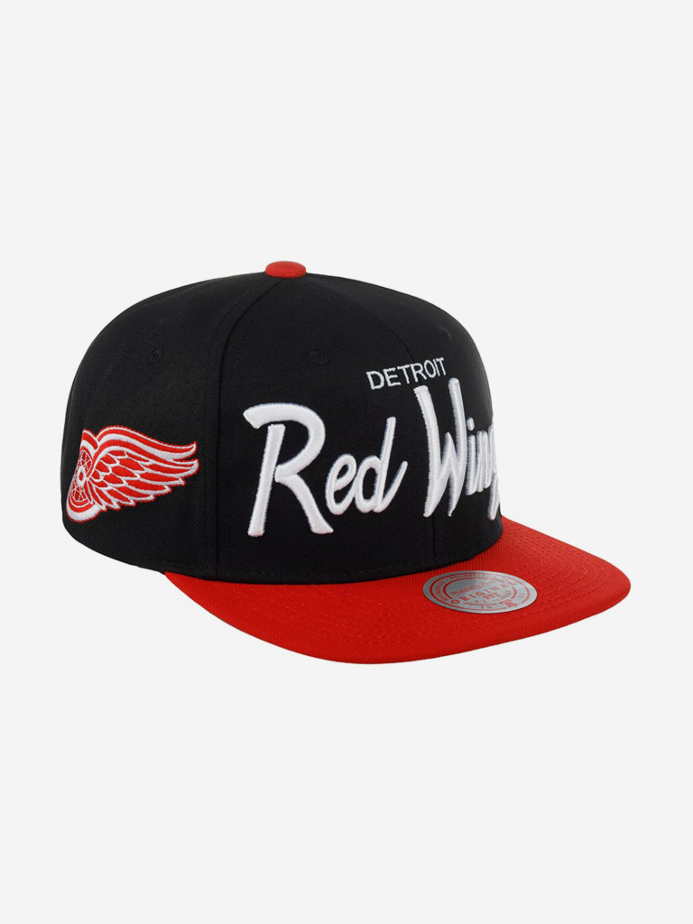 Бейсболка с прямым козырьком MITCHELL NESS 6HSSSH22086-DRWBLCK Detroit Red Wings NHL