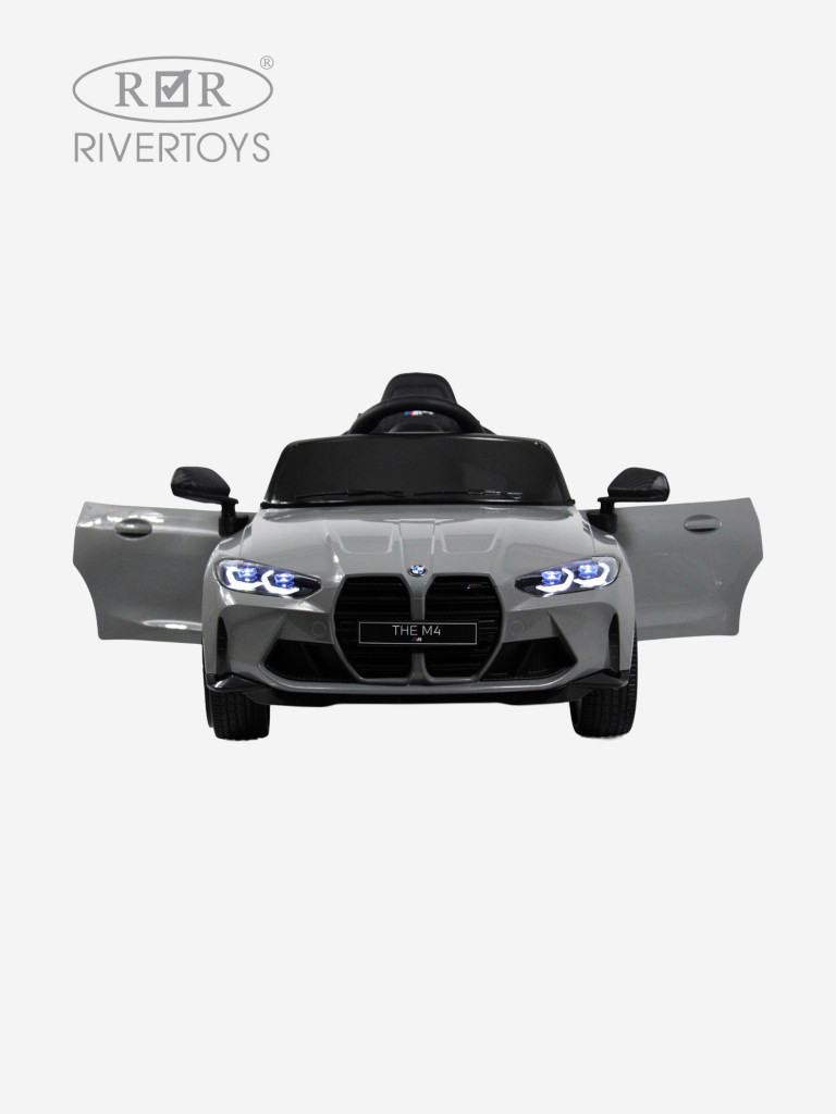 Детский электромобиль RIVERTOYS BMW M4 (A004AA) серый