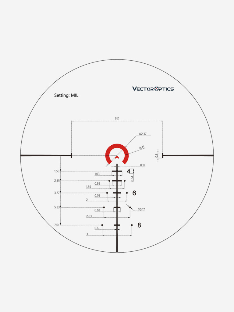 Прицел оптический Vector Optics Continental 34mm 1-6x, с подсветкой