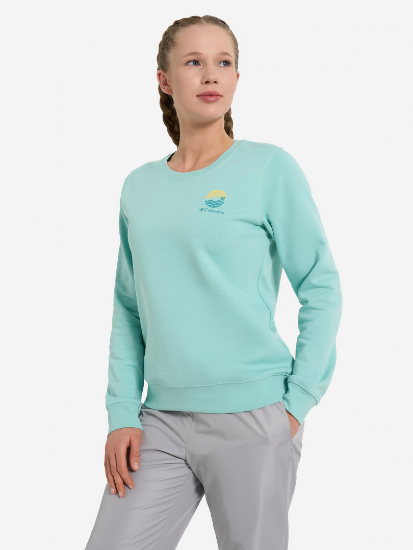 Свитшот женский Columbia Beaumount Graphic Crew Голубой 2499₽