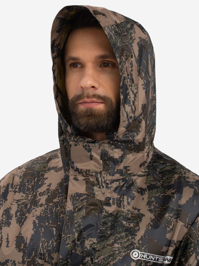 Костюм-дождевик мужской Huntsman ВВЗ Шторм для рыбалки и охоты, ткань таффета PVC 20000 мм вод.ст.