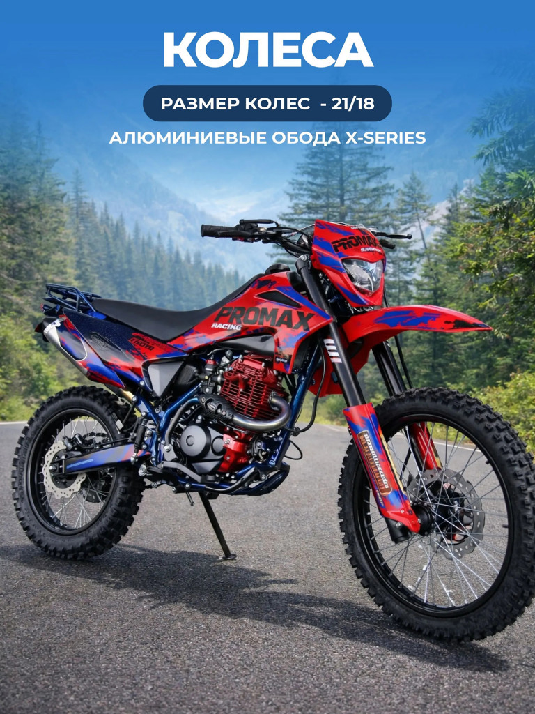 Кроссовый Эндуро PROMAX MX280, красно-черный, премиальное качество, топовая сборка, самый мощный в своем классе
