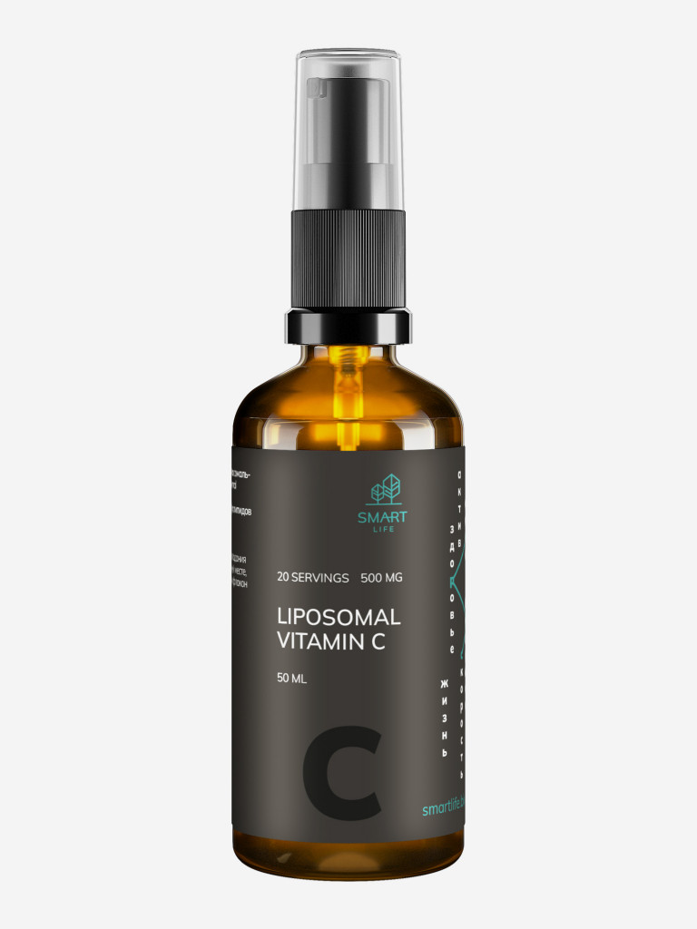 Витамин C липосомальный жидкий Liposomal Vitamin C Smartlife, 50 мл, 20 порций