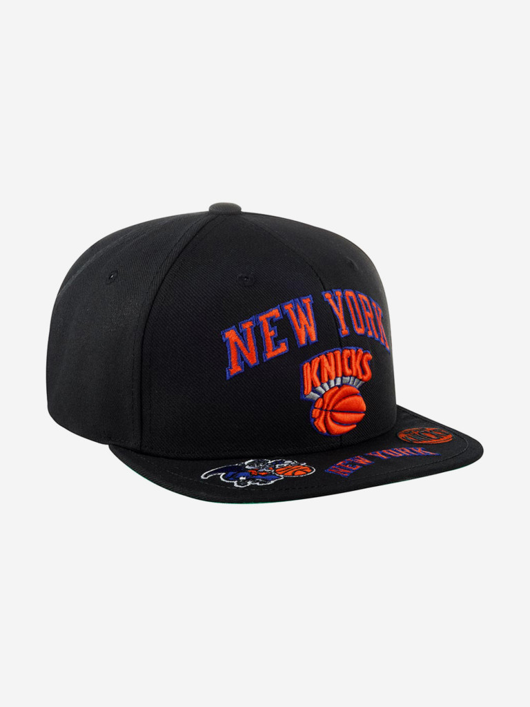 Бейсболка с прямым козырьком MITCHELL NESS HHSS2997-NYKYYPPPBLCK New York Knicks NBA