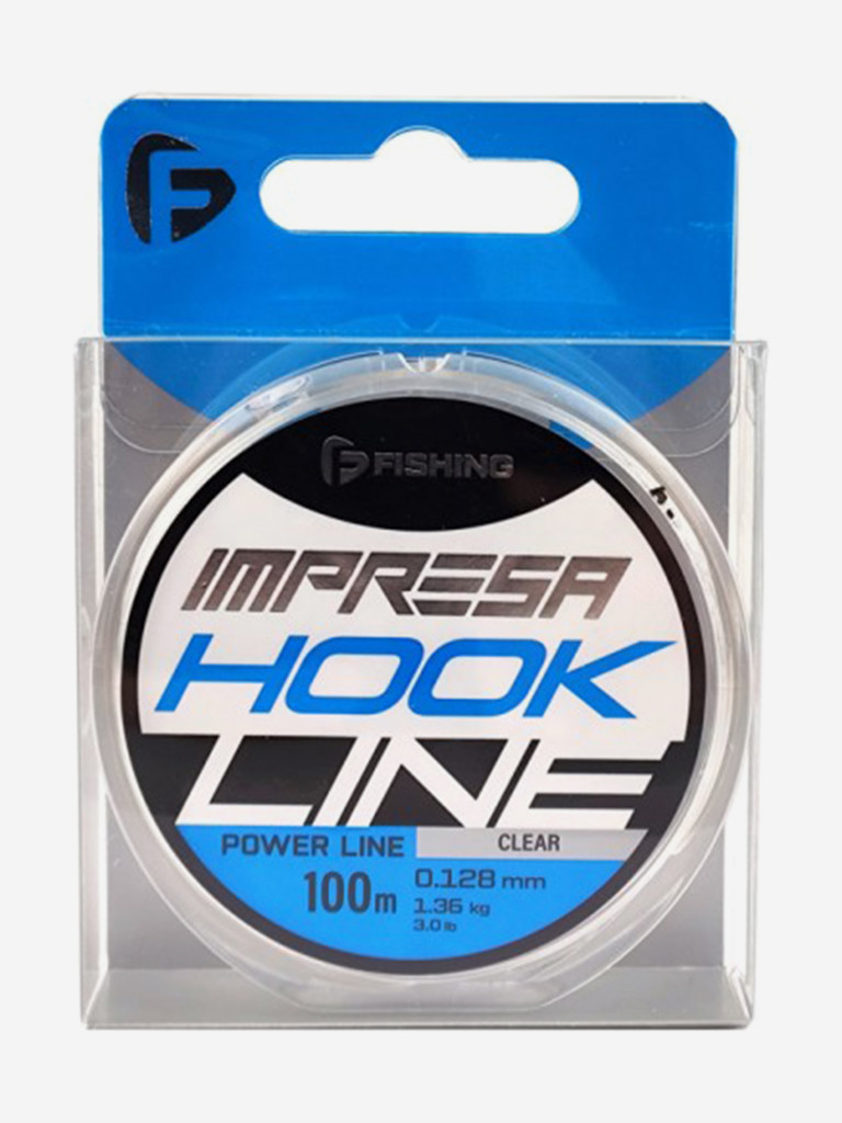 Леска F-FISHING Impresa Hook Line Clear 100м 0,128мм 1,36кг/3lb