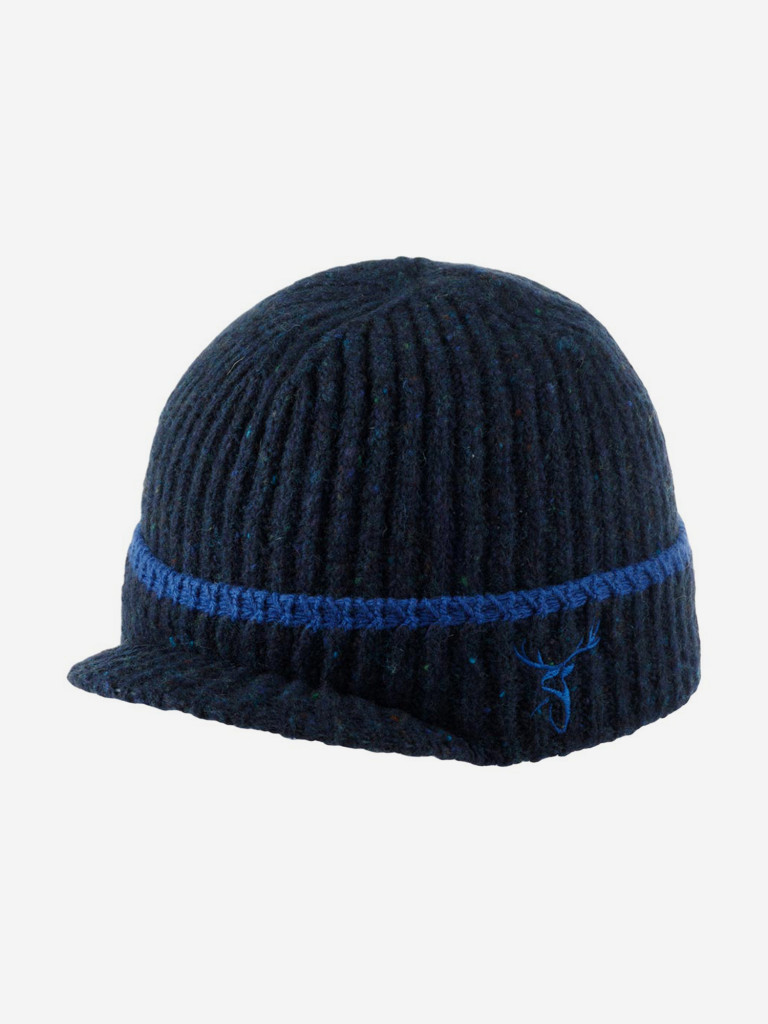 Шапка с козырьком STETSON 8599379 BEANIE DEER (синий)