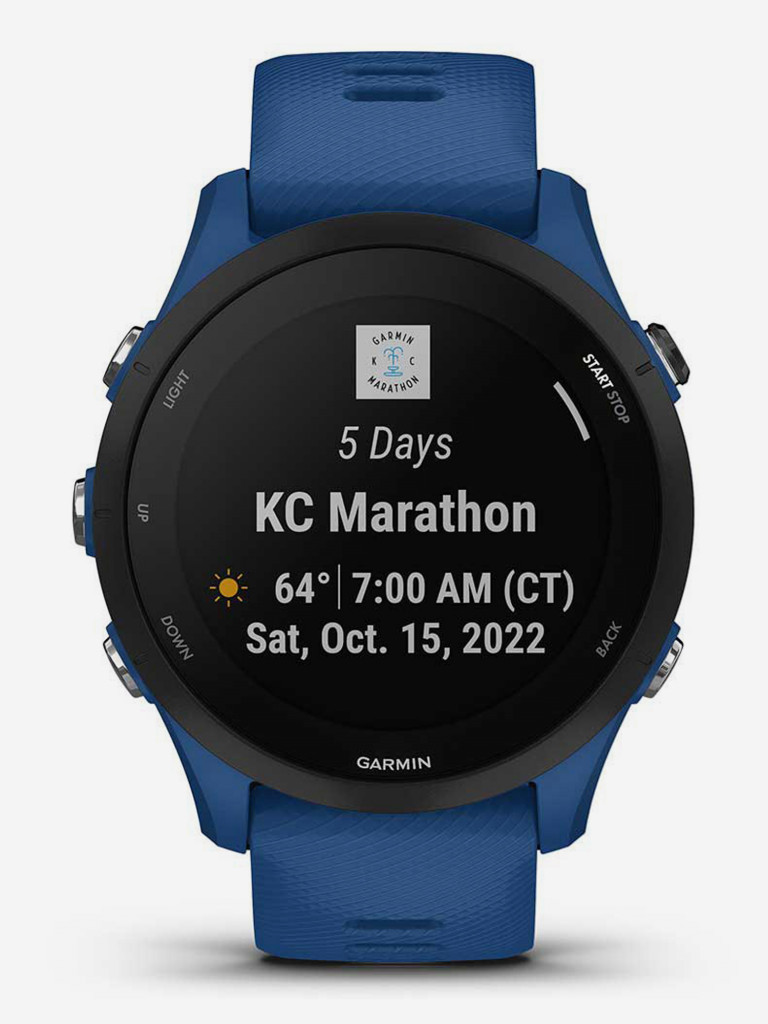 Спортивные часы Garmin Forerunner 255 с синим ремешком