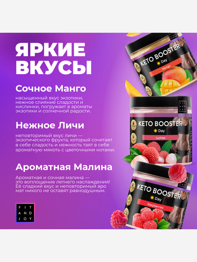 Набор дневных жиросжигателей для похудения с l карнитином FIT AND JOY 3шт ассорти