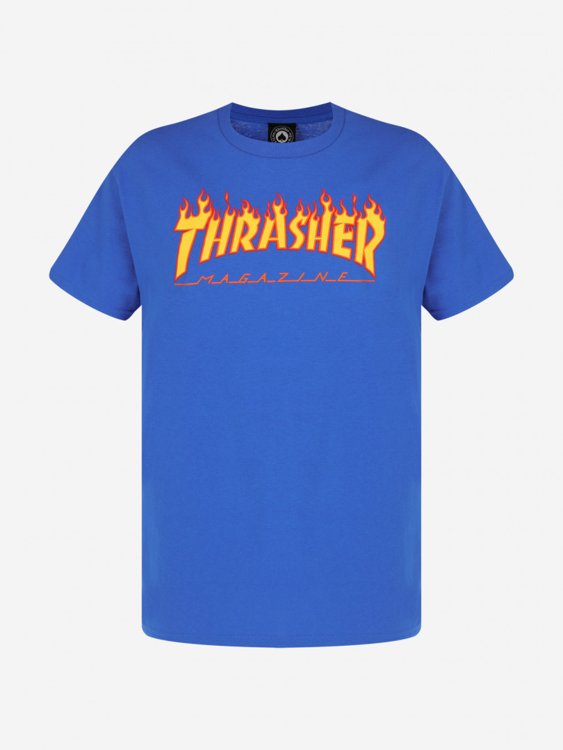 фото Футболка мужская thrasher flame logo, синий