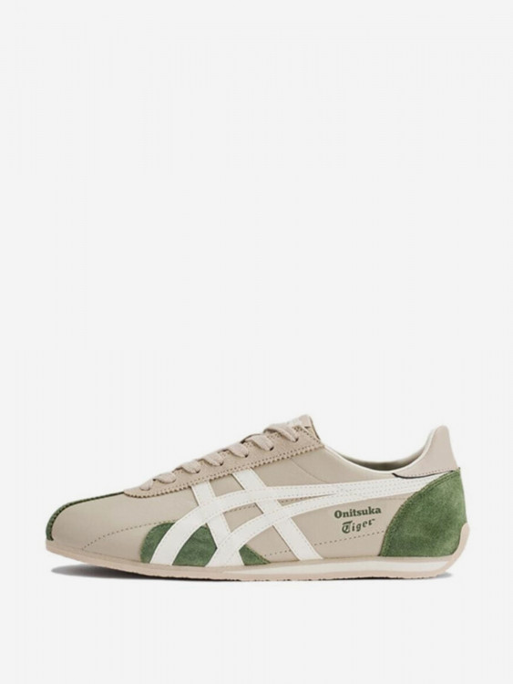 Onitsuka Tiger Runspark Anti-Slip Wear-Resistant Low-Top Skateboard Shoes Unisex Beige Green