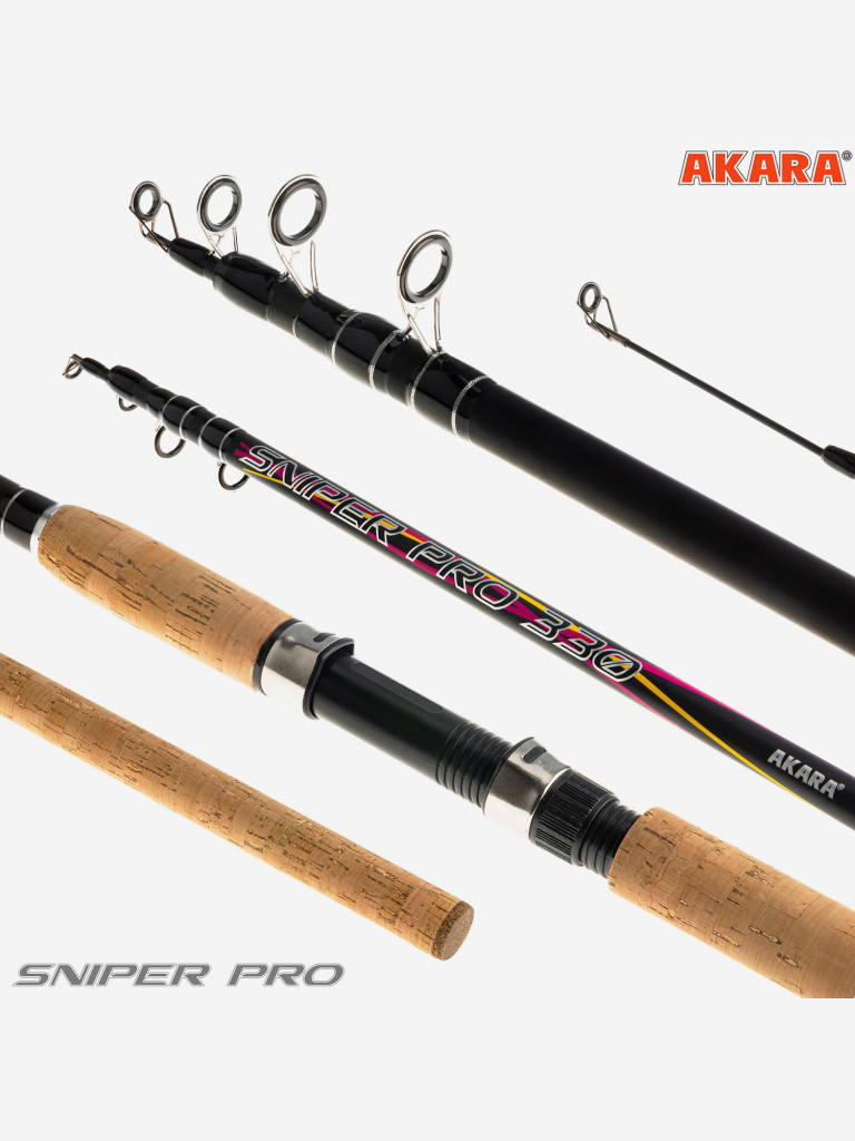 Удилище телескопическоес/с Akara Sniper Pro TX-30 (60-120) 3,3 м