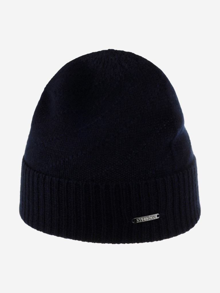 Шапка с отворотом STETSON 8599218 BEANIE CASHMERE (синий)