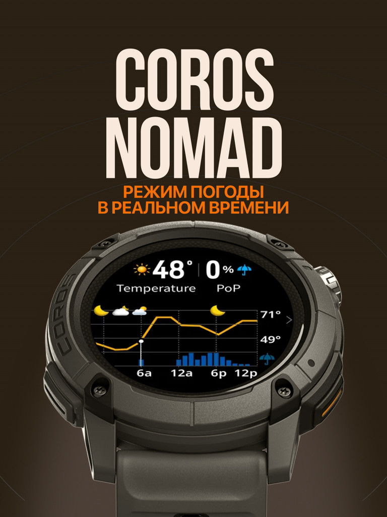 Спортивные GPS часы / смарт часы / COROS NOMAD GPS Watch - Brown