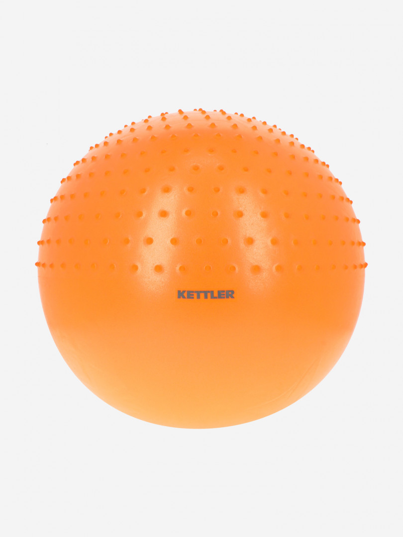 фото Мяч массажный с насосом kettler 65 см, оранжевый