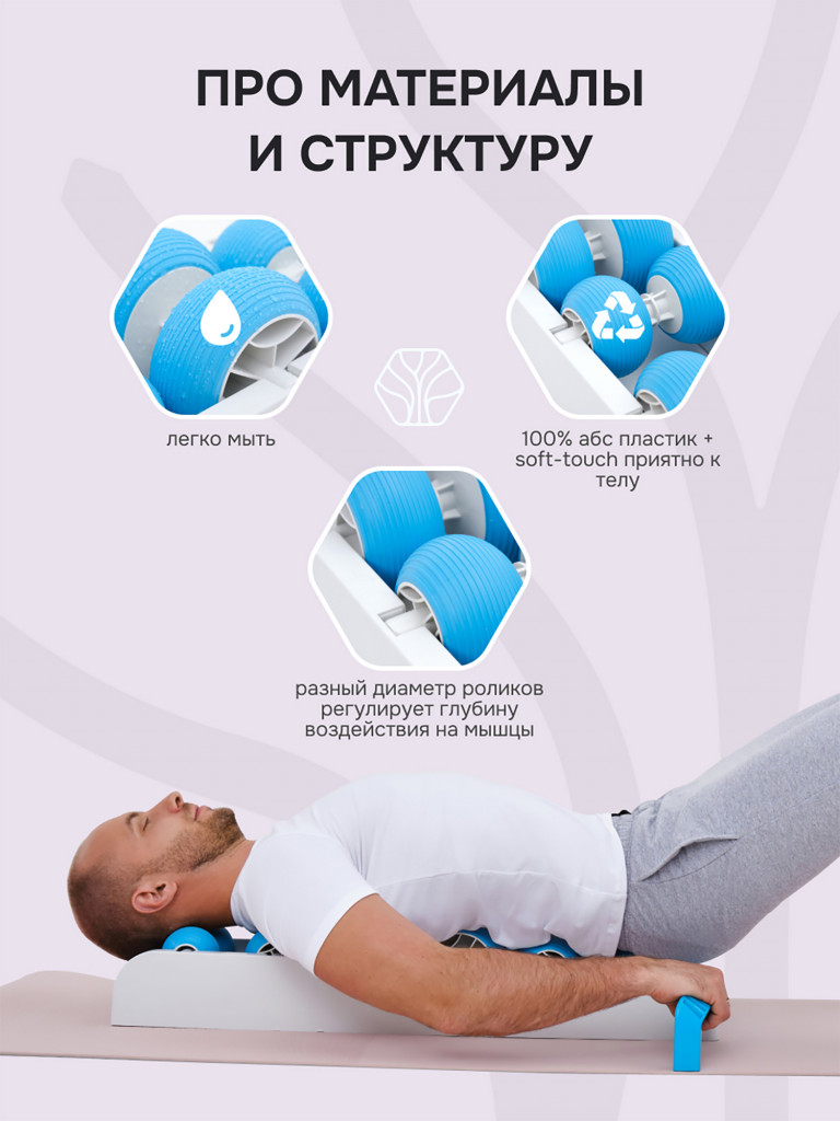 Массажер роликовый Drevmass из ABS пластика