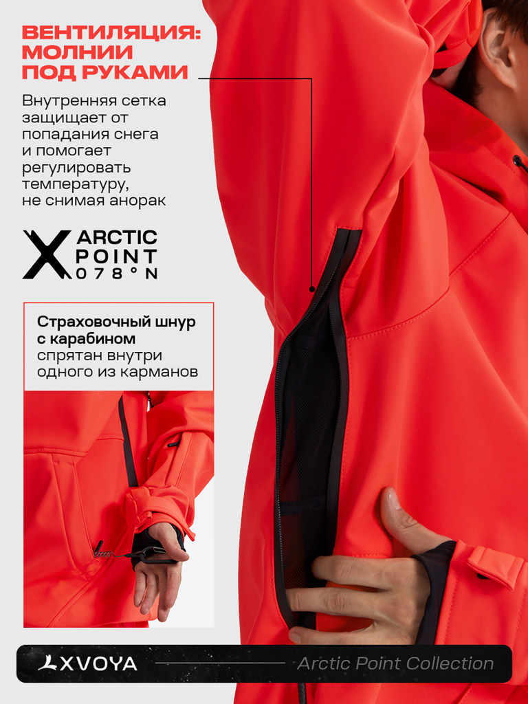 Анорак сноубордический XVOYA Arctic Point ярко-красный