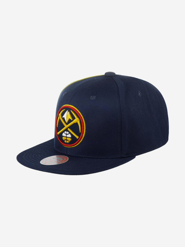Бейсболка с прямым козырьком MITCHELL NESS HHSS2991-DNUYYPPPNAVY Denver Nuggets NBA