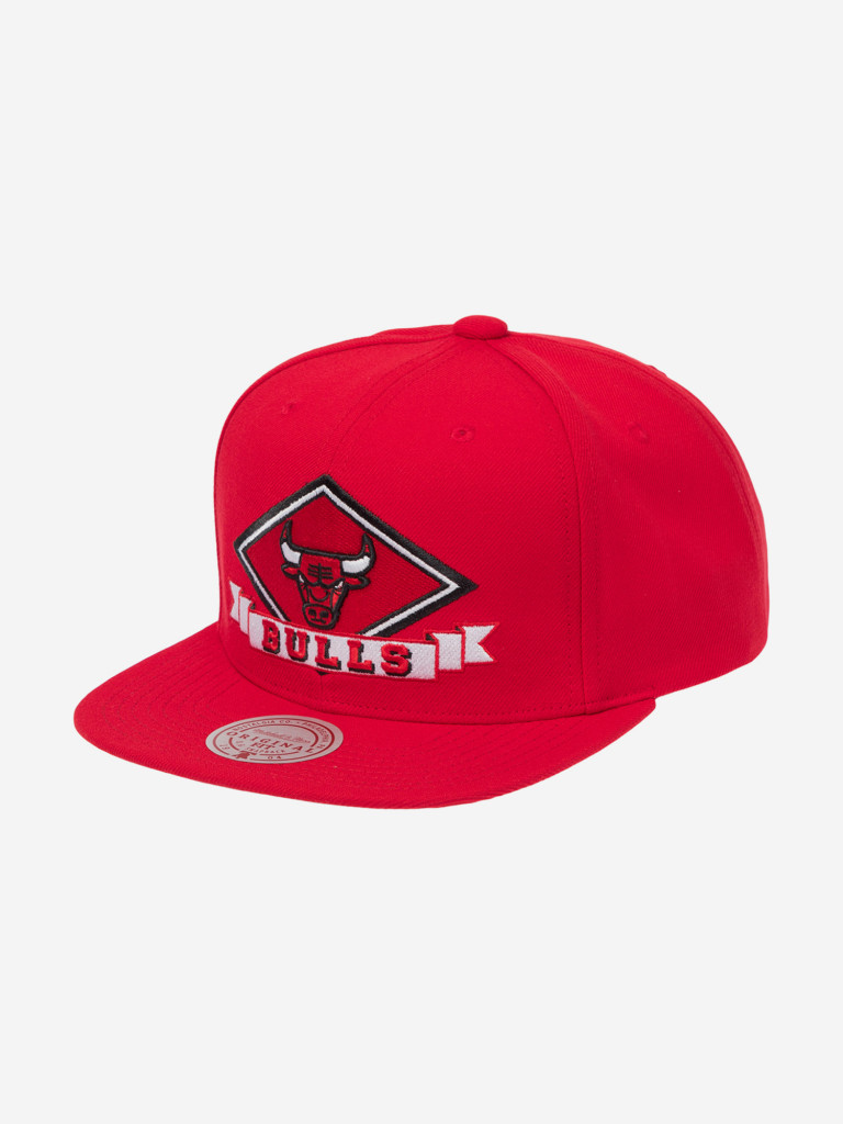 Бейсболка с прямым козырьком MITCHELL NESS HS9657-CBURED1 Chicago Bulls NBA (красный)