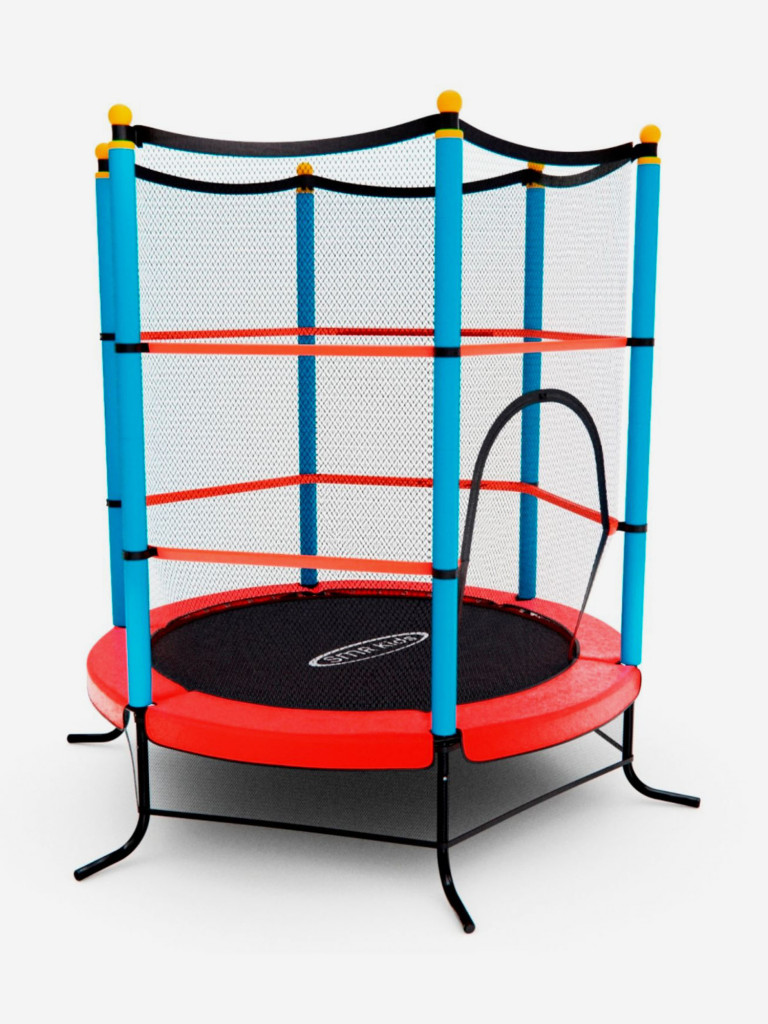 Батут детский DFC SMRKIDS 55" с сеткой, RED