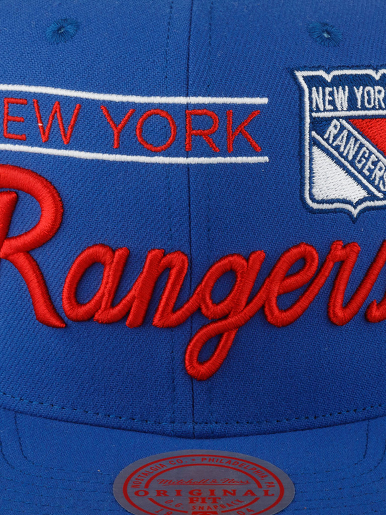 Бейсболка с прямым козырьком MITCHELL NESS 6HSSLD21213-NYABLUE New York Rangers NHL (синий)