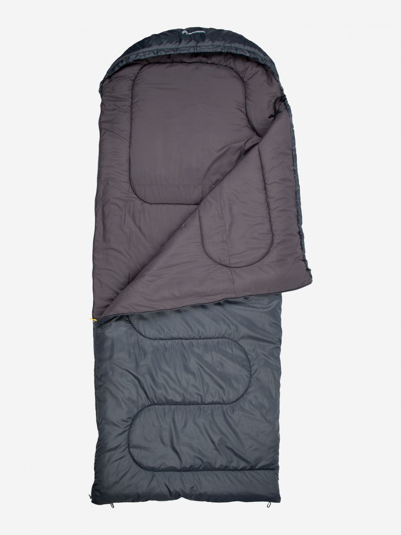 фото Спальный мешок outventure +3 правосторонний, серый