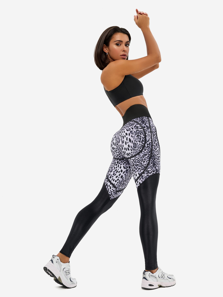 Лосины женские спортивные Bona Fide: Flirt Leggings "Snow Leo "