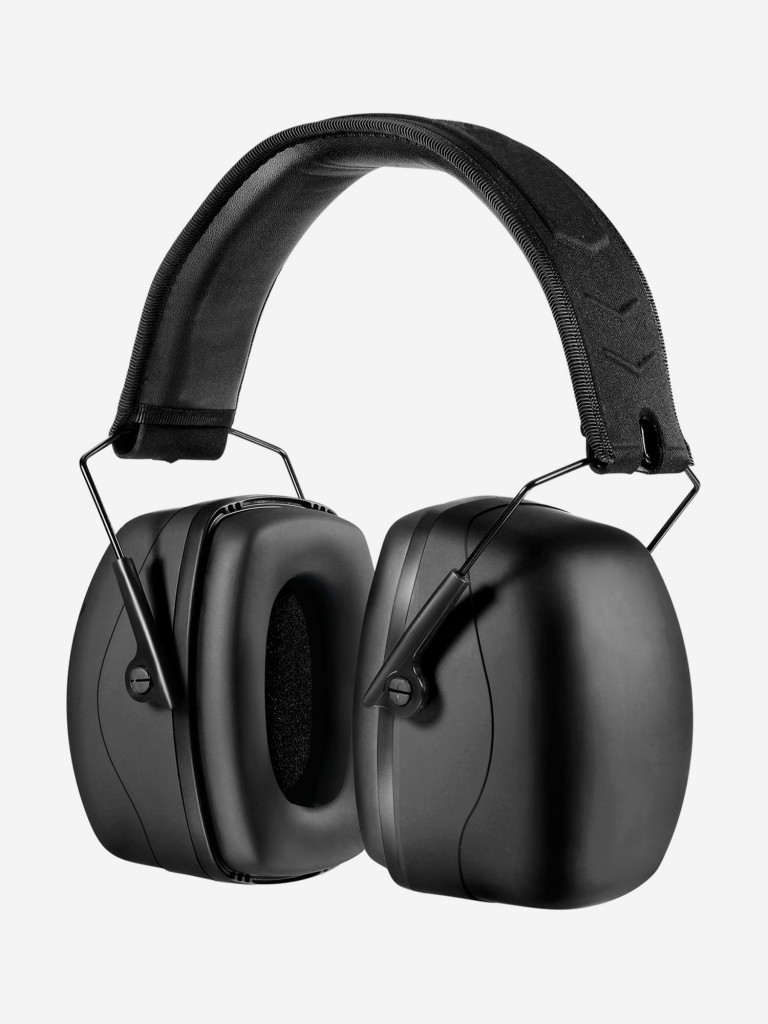 Наушники противошумные ShotTime 28 стрелковые, NRR 28dB, оголовье экокожа+ткань, амбушюры поролоновые, чёрные, 291г