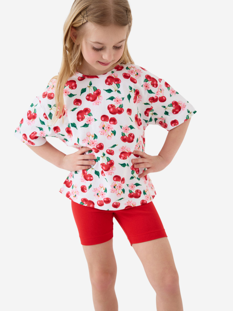 Комплект для девочек: легинсы укороченные, футболка PlayToday