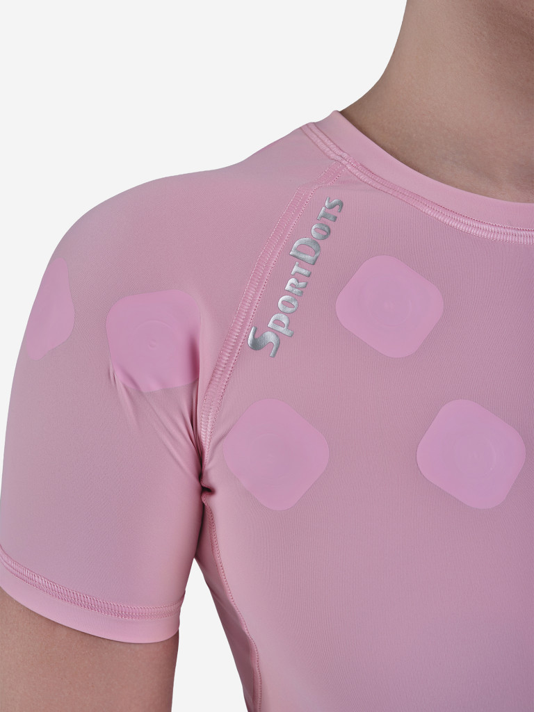 Компрессионная футболка-суппорт спины SportDots, женская,TSH-PN