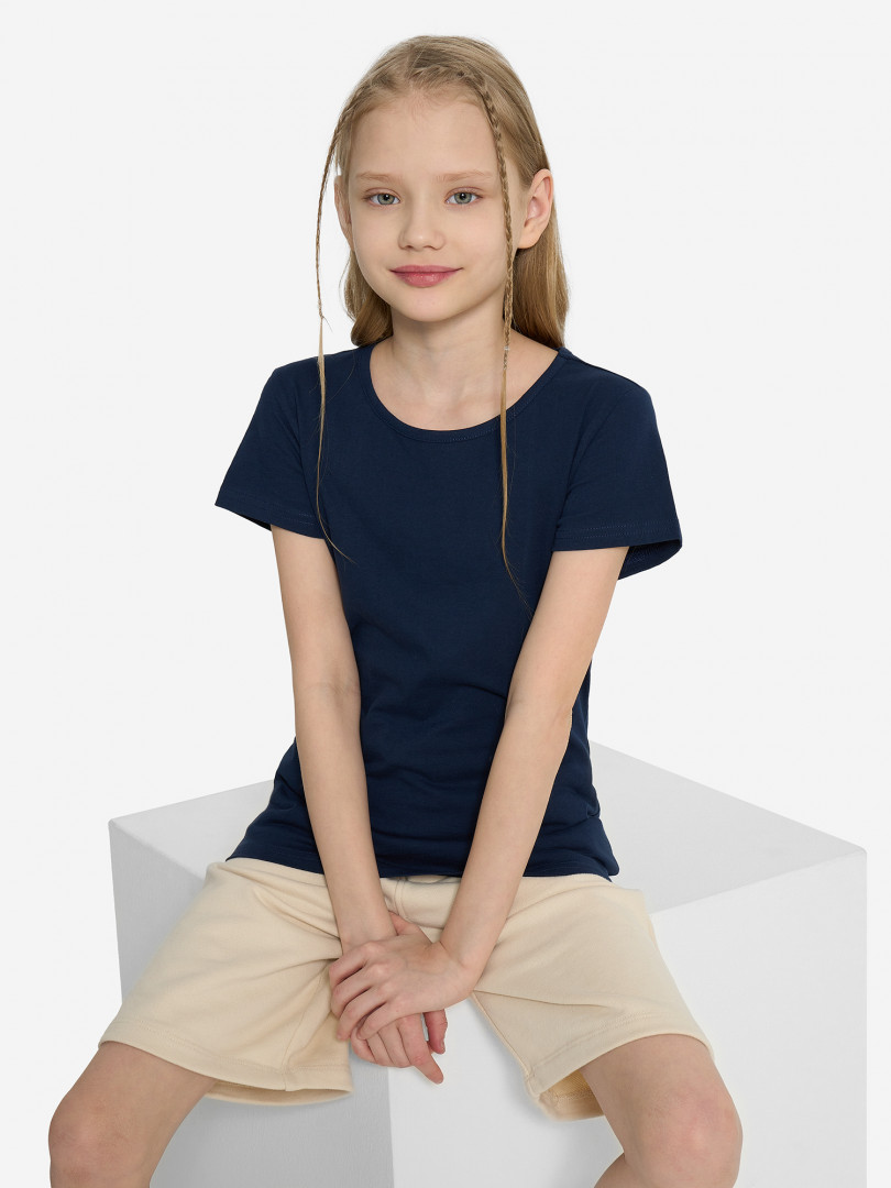 Футболка для девочек Demix Синий 149₽