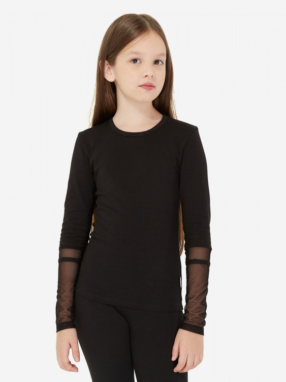 Лонгслив спортивный для девочки для гимнастики WILDWINS