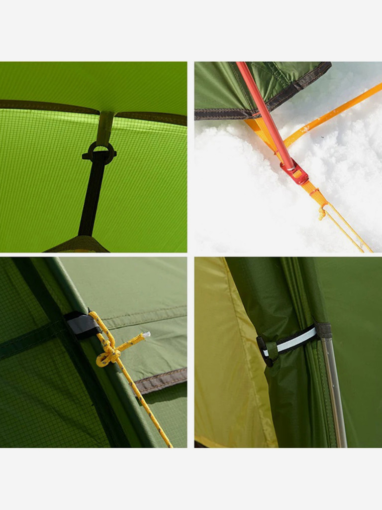 Палатка 3-местная Naturehike Opalus 3, нейлон 20 D, футпринт, зеленая